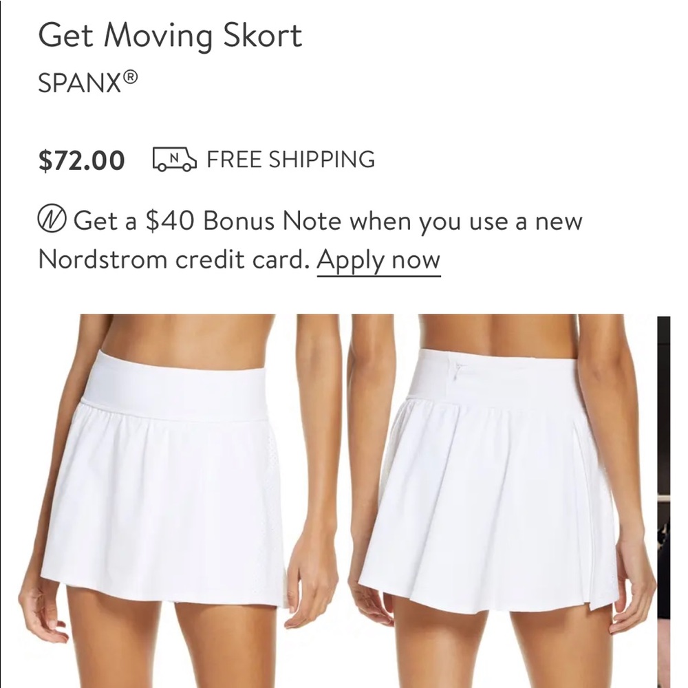 Spanx Get Moving tennis skirt